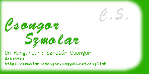 csongor szmolar business card