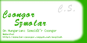 csongor szmolar business card